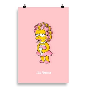 Los Simpson - Lisa Simpson - Póster rosa