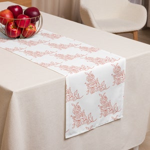 Simple and Elegant - Red Floral Table runner