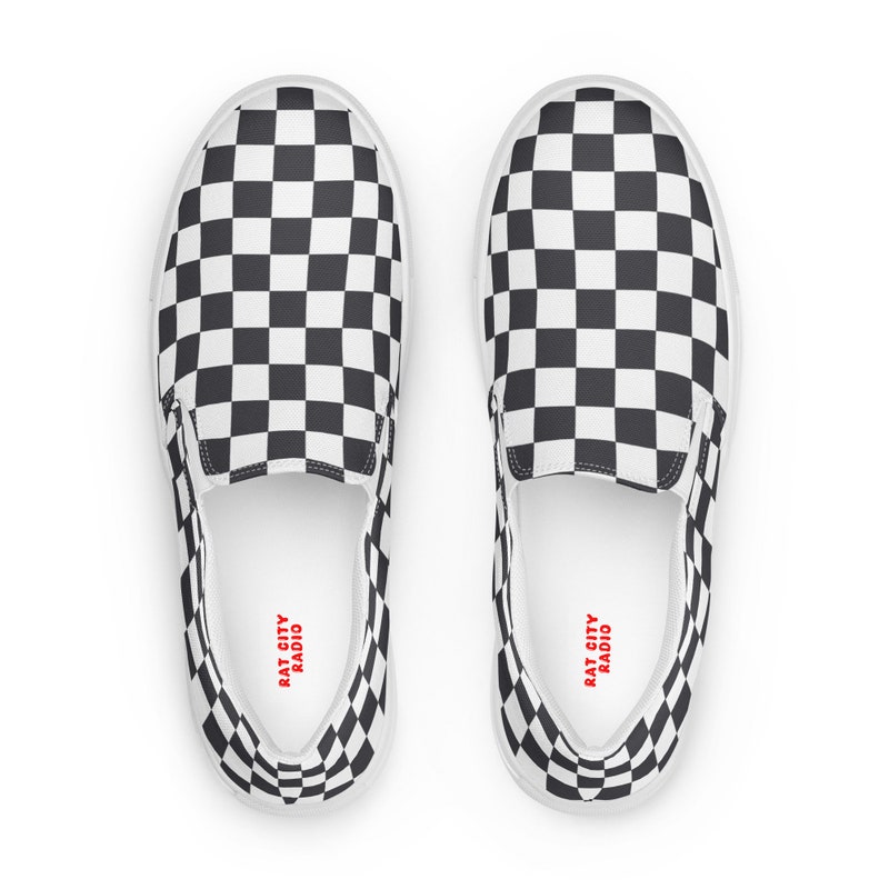 Chequerboard Border Vans Checkered Canvas - Etsy