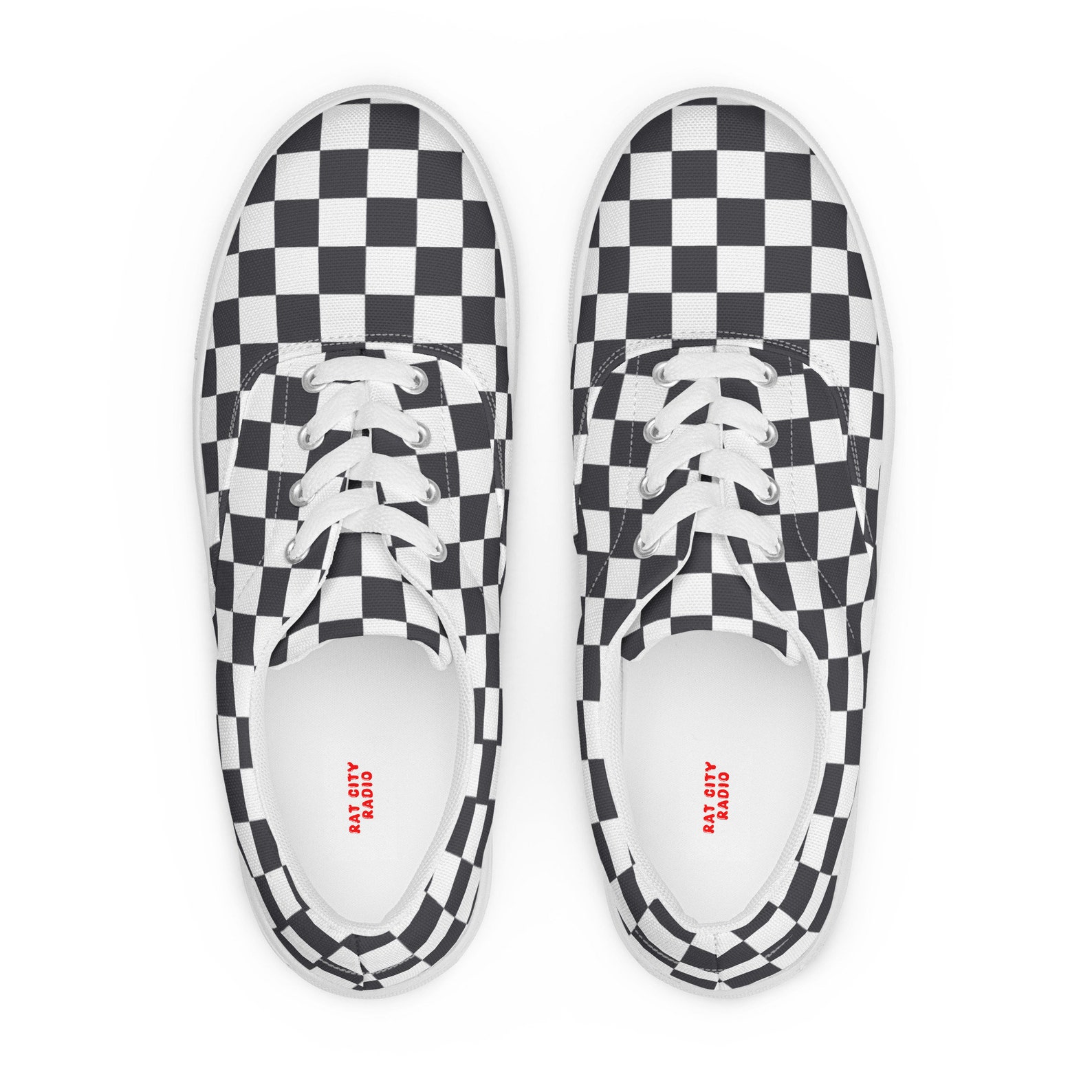 Black Checkered Shoes
