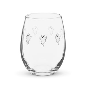 Verre à vin fantôme - Verre à vin d&#39;Halloween - Verre à vin effrayant - Verre à vin sans pied