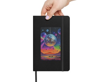 Space Disco - Psychedelic Universe - Colorful Unique - Journal - Diary - Hardcover bound notebook