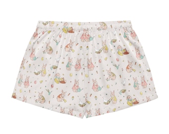 Pink Easter Bunny Rabbit pyjamashort dames pyjamabroek boxershort