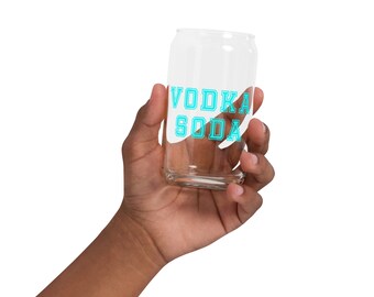 Wodka Soda - Strohglas - Cocktail Geschenk - Happy Hour - Dosenglas