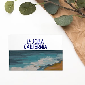 Cartão Postal La Jolla - San Diego - Califórnia - Cena de Praia