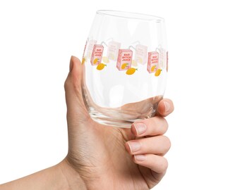 Bad Bitch Juice Funny Gift Self Love Stemless wine glass