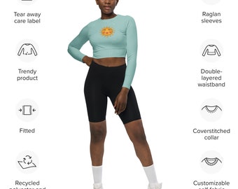 Silly Sunshine - Aura Sun Vibes - Recycled long-sleeve crop top