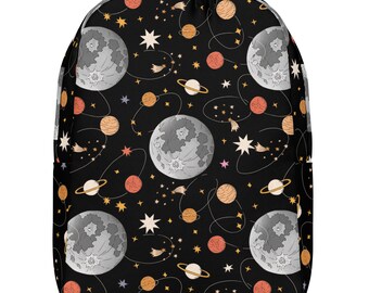 Space Astronaut Planets Minimalist Backpack Bookbag School bag Napsack Work bag Computer Bag