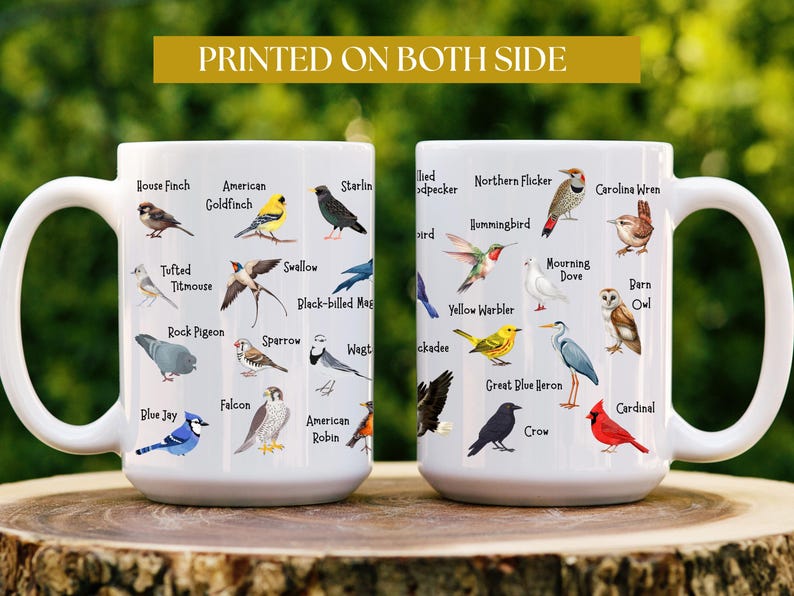 Bird Mug - 11oz & 15oz - Bird Watching Coffee Gift image 2