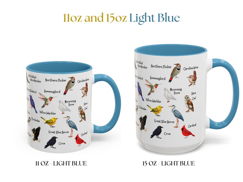 Bird Mug - 11oz & 15oz - Bird Watching Coffee Gift image 16