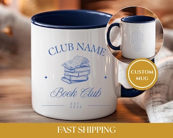 Book Club Personalized Mug - Bookish Coffee Cup - Gift for Book Reading Lovers (11oz & 15oz)
