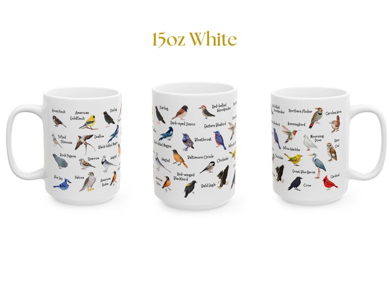 Bird Mug - 11oz & 15oz - Bird Watching Coffee Gift image 7