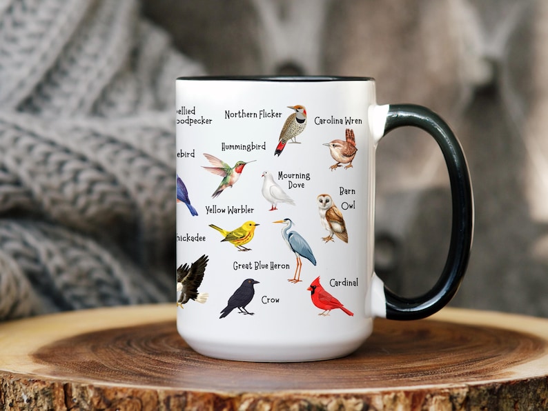 Bird Mug - 11oz & 15oz - Bird Watching Coffee Gift image 5