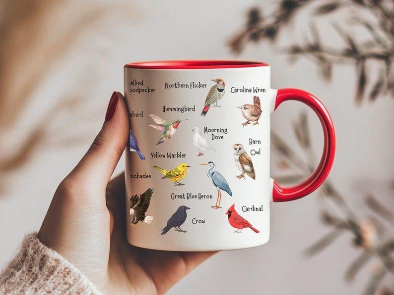 Bird Mug - 11oz & 15oz - Bird Watching Coffee Gift image 3