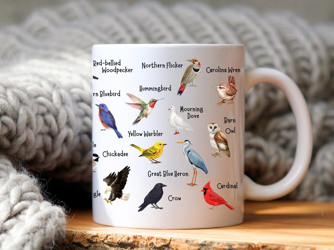 Bird Mug - 11oz & 15oz - Bird Watching Coffee Gift