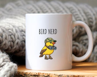 Funny Bird Nerd Mug, Coffee Mug, Bird Watching Gift for Nature Lover 11oz or 15oz