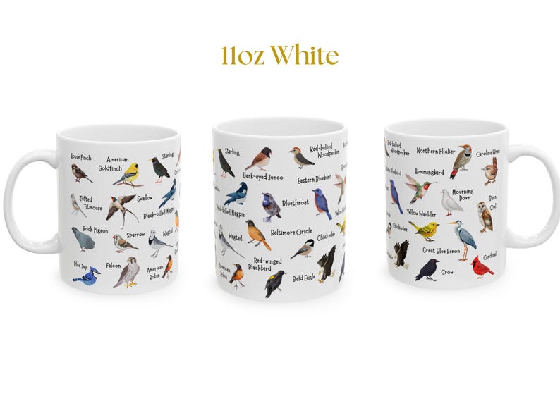 Bird Mug - 11oz & 15oz - Bird Watching Coffee Gift image 8