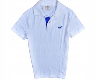 Hollister White Logo-Ed Polo Shirt / Xs