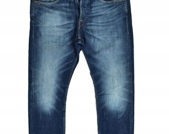 Replay Waitom Navy Blue Men's Regular Straight Jeans W33 L32