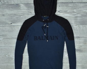 BALMAIN X HM Men's Hoodie With Logo M - Etsy