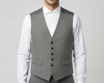 Sisley Men's Wool Tweed Vest 52