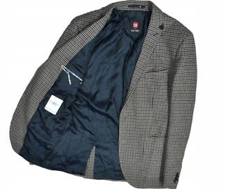 Club Gents Woollen Blend Jacket With Pepita 50