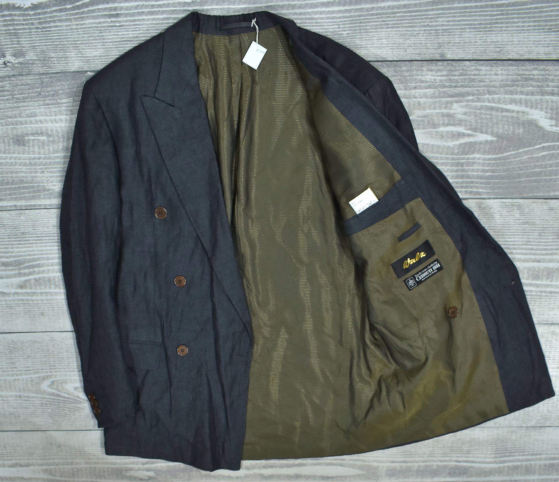 Cerruti 1881 Linen Double-breasted Men's Vintage Undershirt Jacket