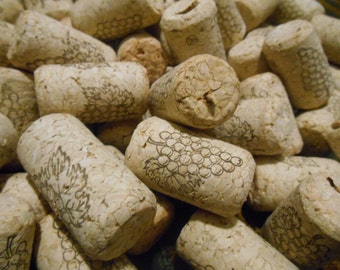 50 Wine Corks for Crafts and Decorating Grape Design