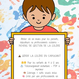 Gestion de la Colère pour enfants – Activité éducative avec coloriages + outils visuels à imprimer