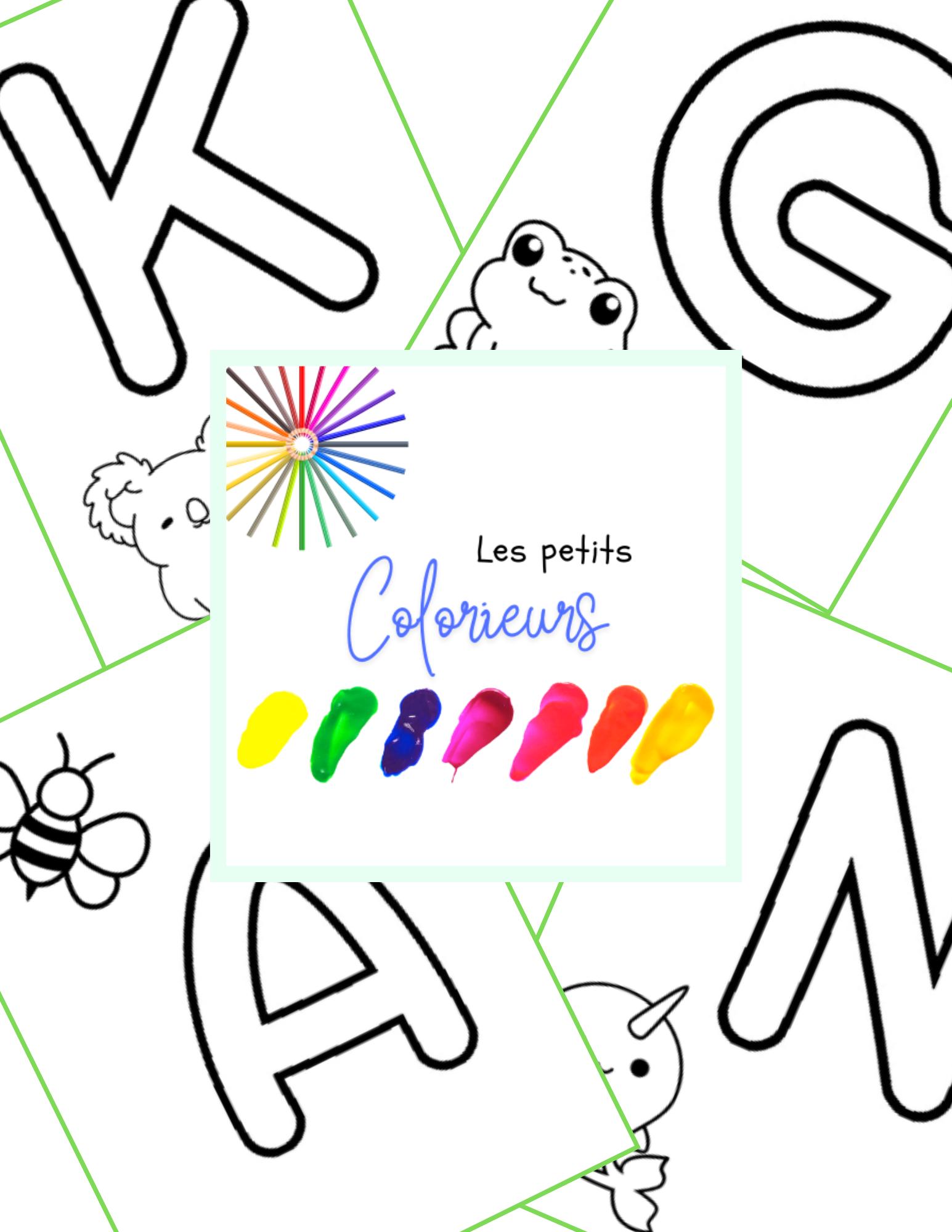 Alphabet Coloring Pages: Animals & Insects, A-Z (PDF) - Etsy