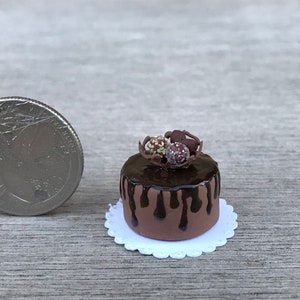1/12 scale truffle cake chocolate nest heart miniature realistic dollhouse food dessert fairy garden