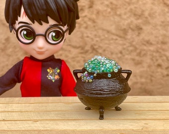 1/6 scale cauldron handles bubbles handmade miniature remix compatible with verse harry witch wizard potions magic dollhouse