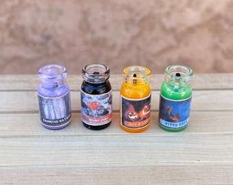1/6 scale faux candle Halloween miniature dollhouse realistic decor decorative jar fairy