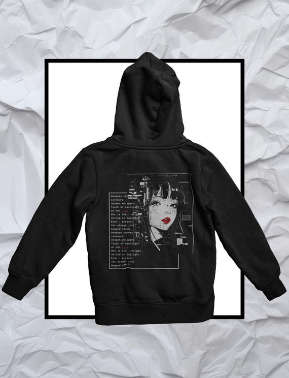 Anime Girl Hoodie Tumblr Breakcore Grungestyle Backprint Hoodie