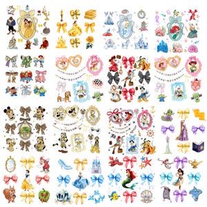 Disney Princess PNG Bundle, Princesa PNG Clipart Bundle, Todas as Princesas Png, Cinderela, Ariel, Aurora, Branca de Neve Png, Férias em Família Png