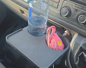 VW T6 Transporter travel tray with cupholders