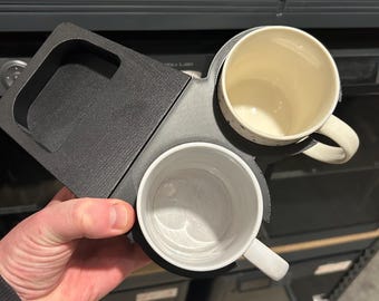 VW T6 Transporter centre cupholder fits handled mugs modified version