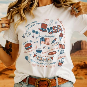 Liberal Fourth of July Doodle shirt, Liberal Patriotic shirt, Secret Subtle Message American Fourth of July Tee, Anti Trump shirt, FDT Tee