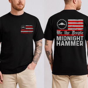 Operation Midnight Hammer B-2 Bomber T-Shirt, Patriotic Stealth Graphic, USAF Pride Tee, American Flag Military Gift 2025