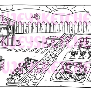 Sweet Garden Coloring Sheet