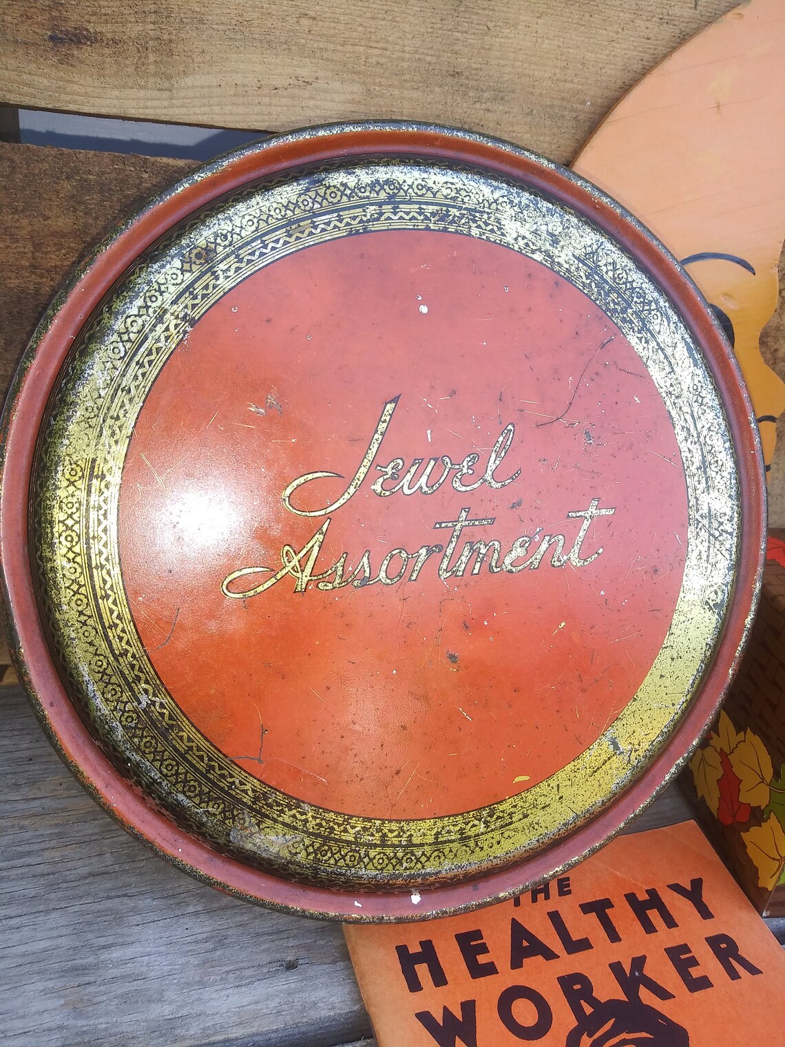 Jewel Tea 2 pound Candy Tin Jewel Tea Co Barrington Ill Etsy