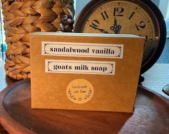 Jabón de leche de cabra con vainilla y sándalo