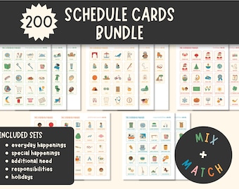 Visual Schedule Cards: Customizable Daily Routine, Toddlers & Kids (Printable PDF)