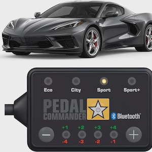 Pedal Commander para Chevrolet Corvette C8 (2020-2025) - Controlador de Resposta do Acelerador | Elimine o Atraso, Melhore o Desempenho do Motor Central