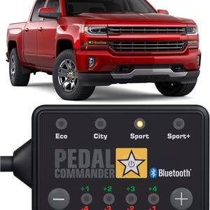 Controlador de respuesta del acelerador Pedal Commander para Chevrolet Silverado (2007-2018): Elimina el retraso y acelera al instante.