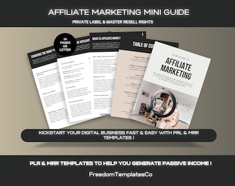 Affiliate Marketing Guide with Resell Rights Passive Income Affiliate Marketing Mini Guide, Online Entrepreneur Affiliate Marketing Guide