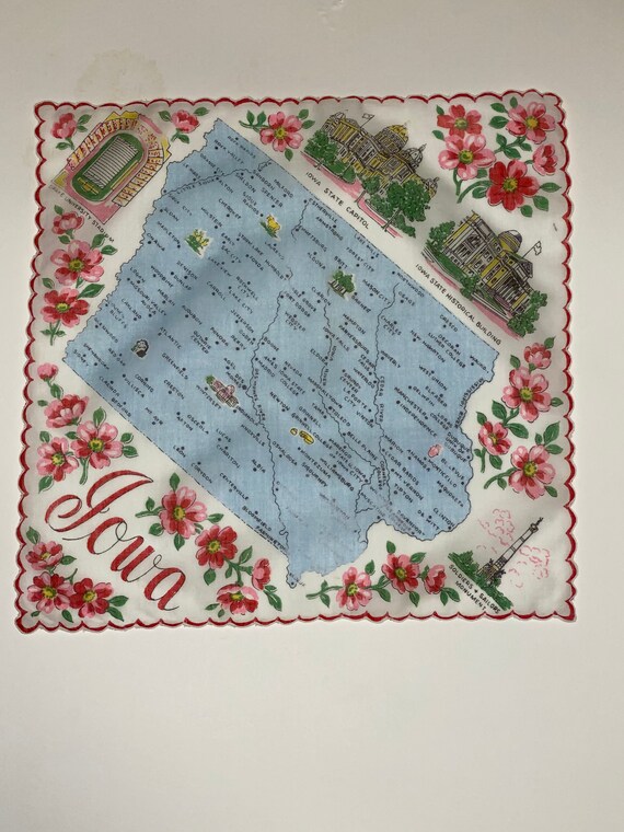 Vintage Iowa State Hanky - Hankie Handkerchief - image 3