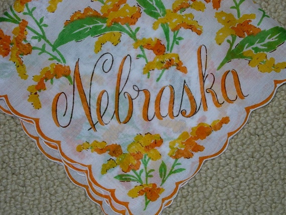 Vintage Nebraska State  Hanky - Handkerchief Hank… - image 5
