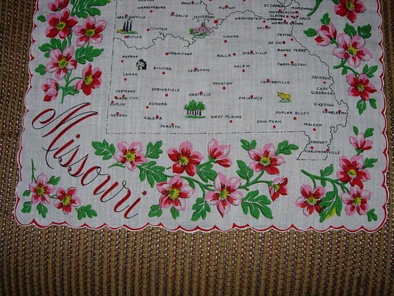 Vintage Missouri Hanky - Handkerchief Hankie - image 4