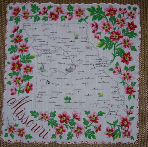 Vintage Missouri Hanky - Handkerchief Hankie - image 2